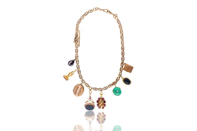 Collana con smeraldo, diamanti, granati, diaspri e calcedoni - Asta Tesori di Pasqua - Gioielli da riscoprire Collana con smeraldo, diamanti, granati, diaspri e calcedoni - Asta Tesori di Pasqua - Gioielli da riscoprire