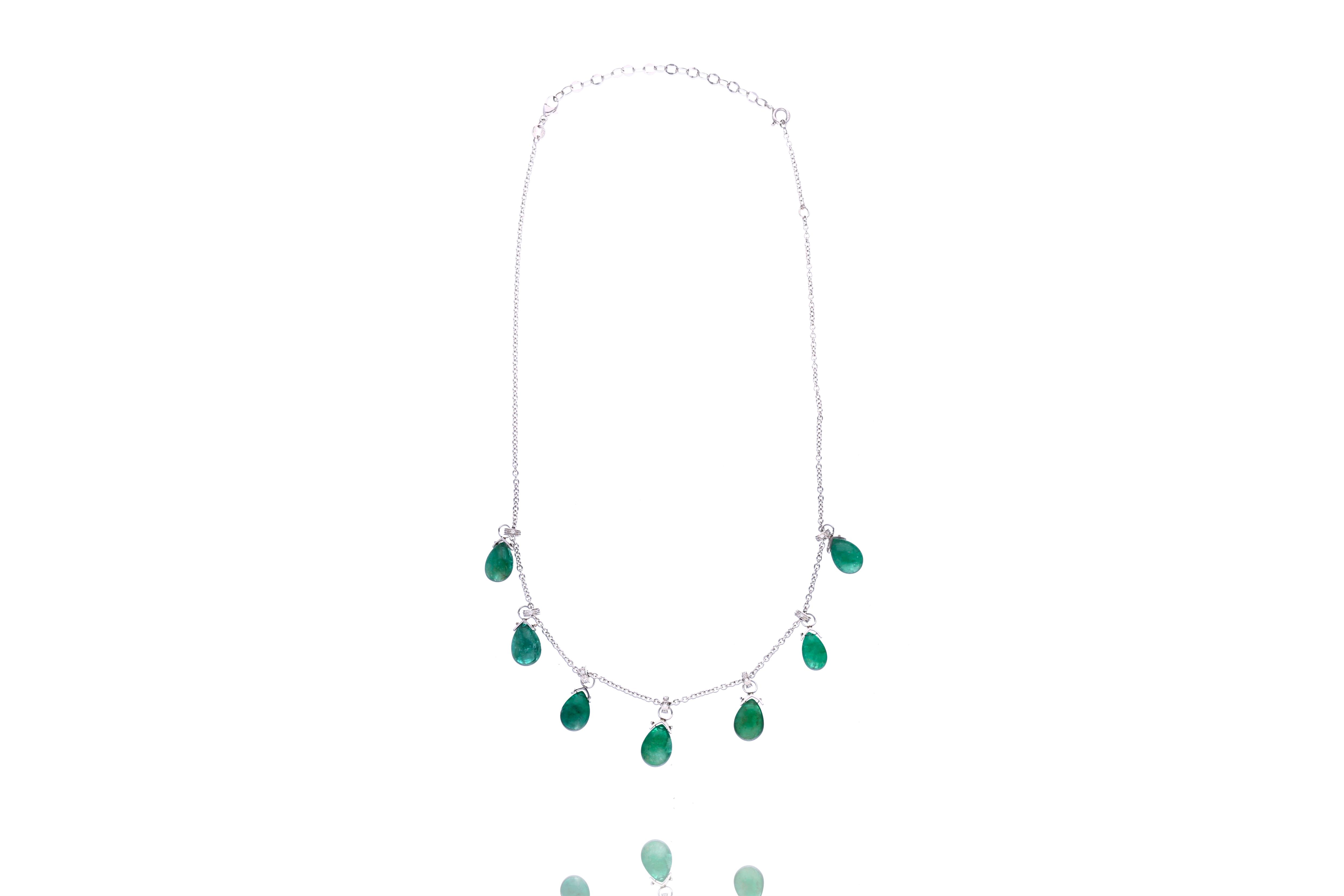 Collana con smeraldi e diamanti - Asta Tesori di Pasqua - Gioielli da riscoprire