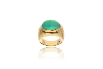 Anello con crisoprasio - Asta Primavera d'Oro - Gioielli in fiore