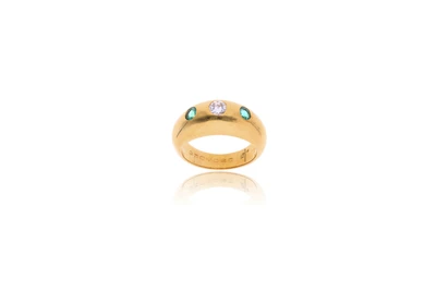 Cartier, anello con diamante e smeraldi - Asta Primavera d'Oro - Gioielli in fiore