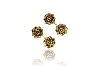 Paio di gemelli in oro - Asta Primavera d'Oro - Gioielli in fiore