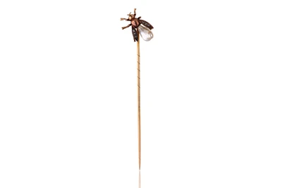 Spilla con diamanti e perla d'acqua dolce - Asta Primavera d'Oro - Gioielli in fiore